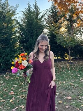 Azazie Raychelle Bridesmaid Dress in Cabernet Chiffon